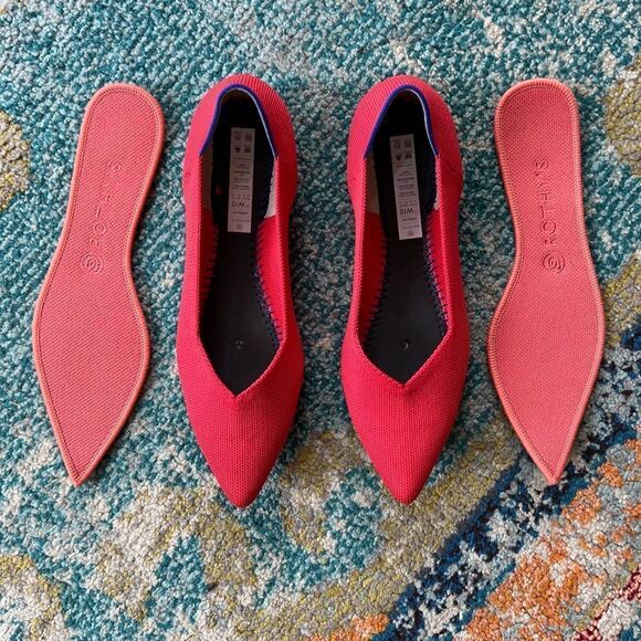 Rothy’s The Point Flats Flame - Picture 7 of 12